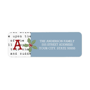 Rustic Banner Christmas Return Address Label