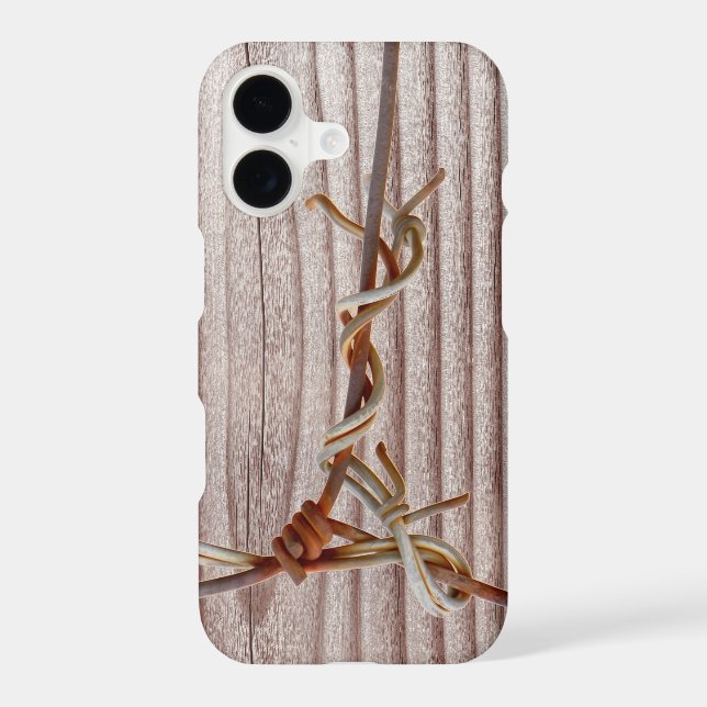 Rustic Barbed Wire on Weathered Wood (Back)
