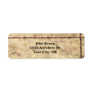 Rustic Barbed Wire Return Address Labels