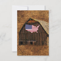Rustic Barn American Flag