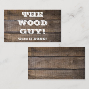 Rustic Barn Board Wood Worker Sign Carpenter Business Card