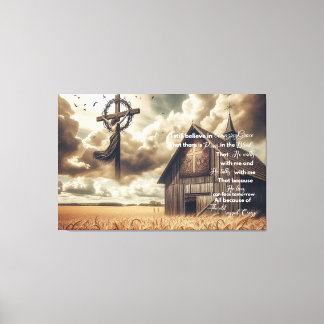 Rustic Barn Canvas I Still Believe in Amazing Grac