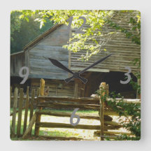 Rustic barn clock