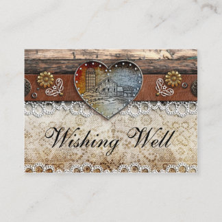 Rustic Barn Country Wedding Wishing Well Cards