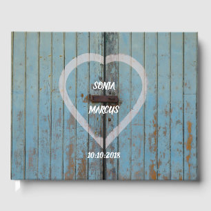 Rustic Barn door wedding Guest Book