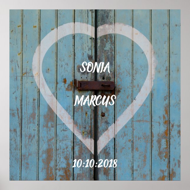 Rustic Barn door wedding Poster (Front)