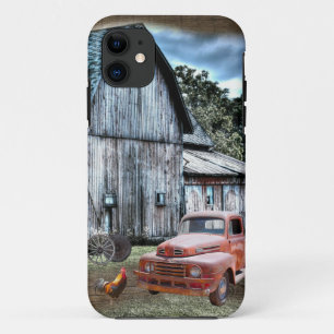 Rustic Barn Farm Truck Wagon Wheel Rooster Farm Case-Mate iPhone Case