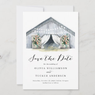 Rustic Barn Farmhouse Save the Date