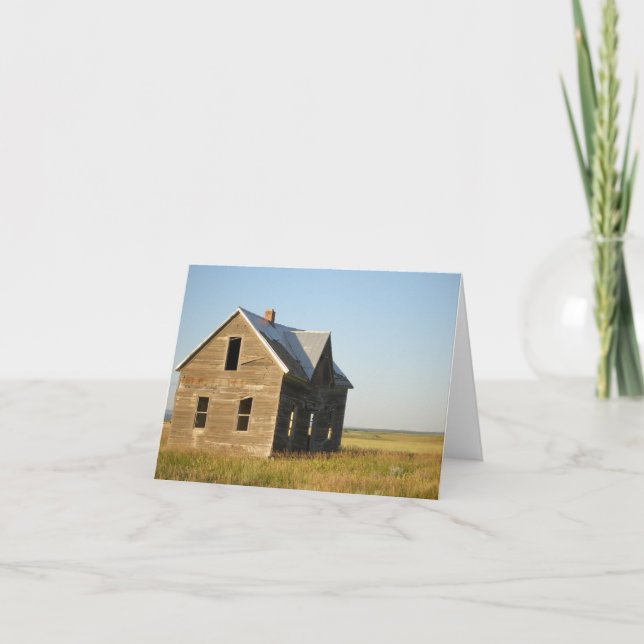 Rustic Barn in Field Thank You Card (Front)