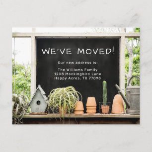 Rustic Barn Potting Shed We've Moved Postcard