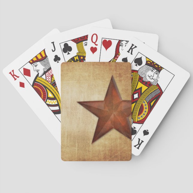 Rustic Barn Star Playing Cards (Back)