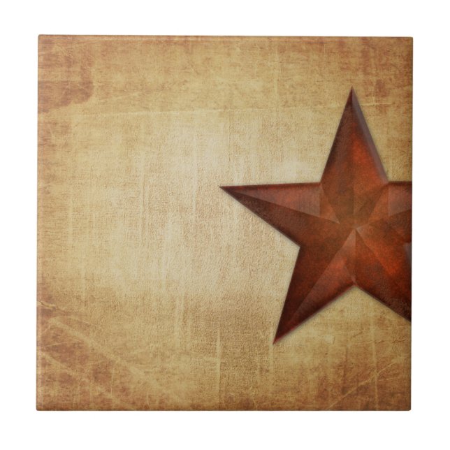 Rustic Barn Star Tile (Front)