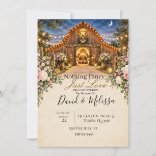 Rustic Barn Wedding Invitation