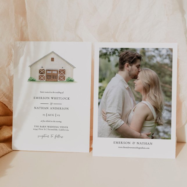 Rustic Barn Wedding Invitation Outdoor Wedding (Creator Uploaded)