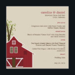 Rustic Barn Wedding Menu Card<br><div class="desc">This unique,  modern,  and romantic Rustic Barn wedding collection by Berry Berry Sweet will help you pull of the fabulous barn wedding you've always dreamed of. 
 Design © berryberrysweet.com</div>