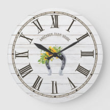 Rustic Barn White Wood Sunflowers Horseshoe