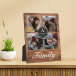 Rustic Barn Wood 4 Pictures Family Photo Collage Plaque<br><div class="desc">Upload your favourite photos to make your own unique personalised keepsake photo gift.</div>