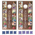 Rustic Barn Wood Country Family Photo Collage Name
