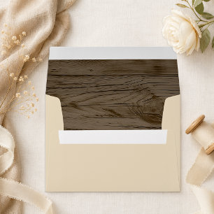 Rustic Barn Wood Country Farmhouse Wedding Envelope