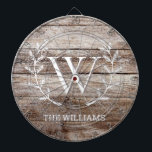 Rustic Barn Wood Custom Monogrammed and Named Dartboard<br><div class="desc">Rustic Barn Wood Custom Monogrammed and Named Dartboard.</div>