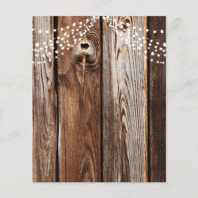 Rustic Barn Wood & Lights Scrapbook Paper (Front)