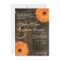 Rustic Barn Wood Orange Daisy Wedding Invitations