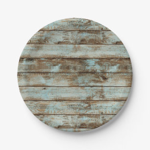 Rustic Barn Wood Paper Plate