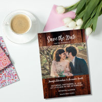 Rustic barn wood photo country save the date