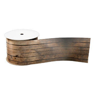 Rustic Barn Wood Satin Ribbon