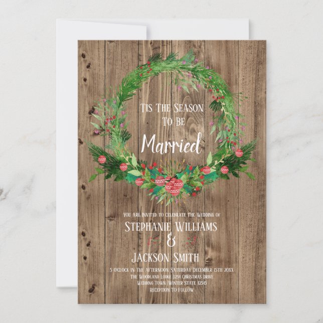 Rustic Barn Wood Season to be Married  Wedding Invitation (Front)