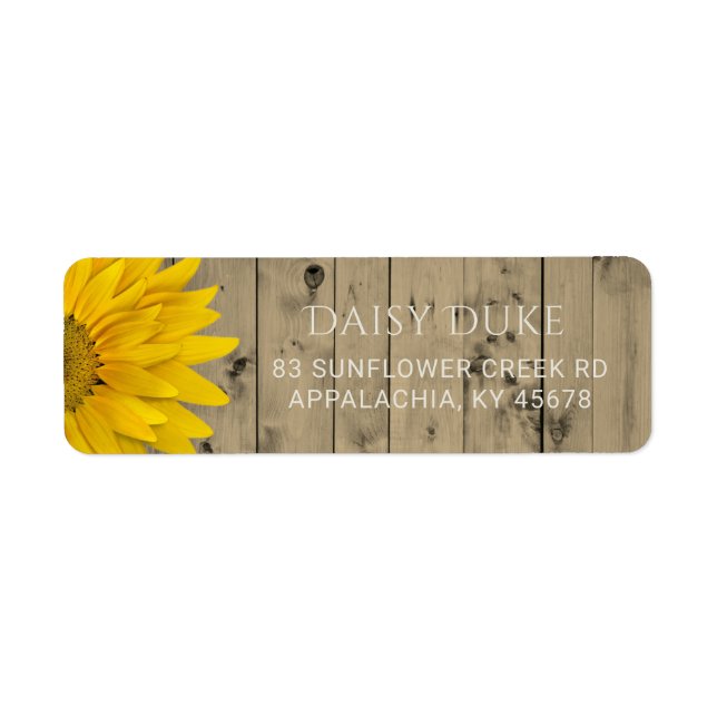Rustic Barn Wood Sunflower Country Chic (Front)