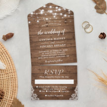 Rustic Barn Wood Twinkle Lights Wedding