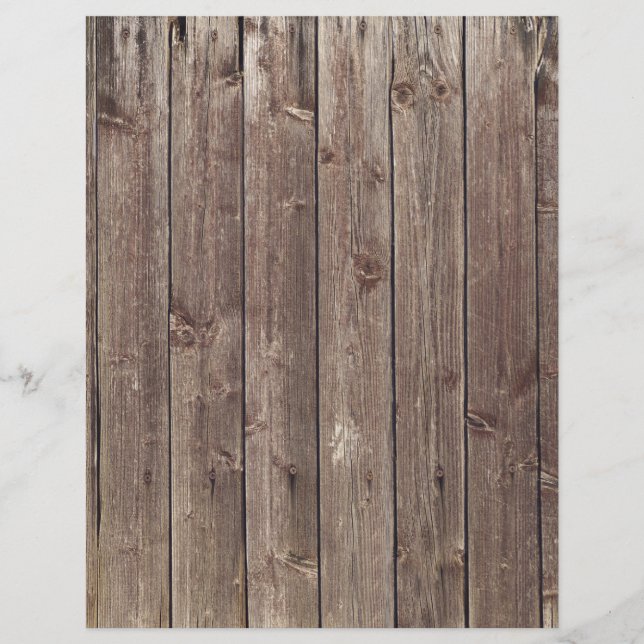Rustic barn Wood Weathered Wood Craft Paper (Front)