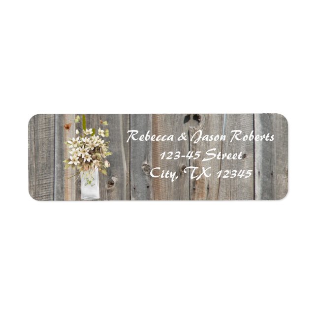 rustic barn wood wildflower country wedding (Front)