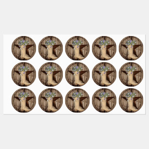 rustic barn wood wildflower western star cowgirl
