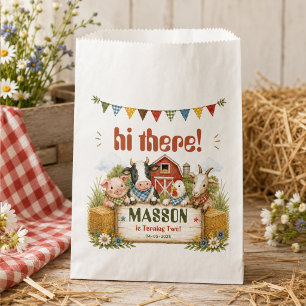 Rustic Barnyard 2nd Birthday kids Party Favour Bags
