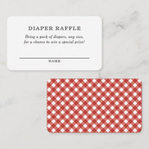 Rustic BBQ Baby Shower Diaper Raffle Ticket Enclo Enclosure Card
