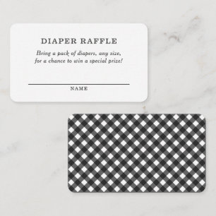 Rustic BBQ Baby Shower Diaper Raffle Ticket Enclosure Card