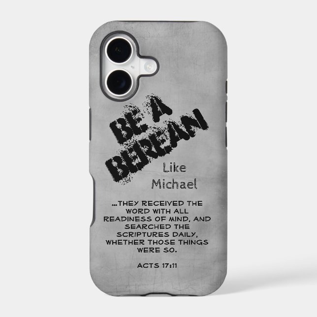 Rustic Be A Berean Bible Scripture Verse (Back)