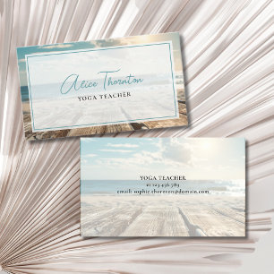 Rustic beach business card