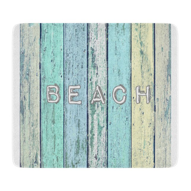 Rustic Beach Driftwood Cutting Board (Front)