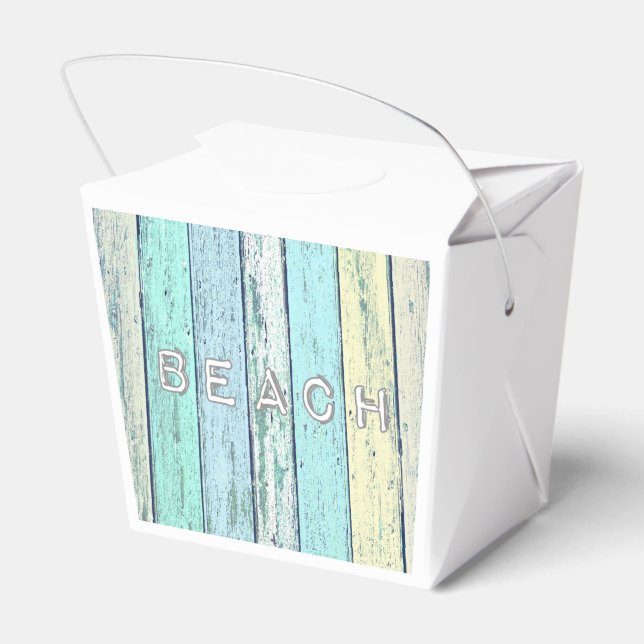 Rustic Beach Driftwood Favour Box (Back Side)