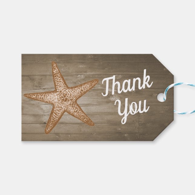 Rustic Beach Gift Tags (Front (Horizontal))