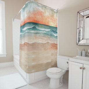 Rustic Beach Shower Curtain