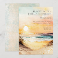 Rustic Beach Sunset Watercolor