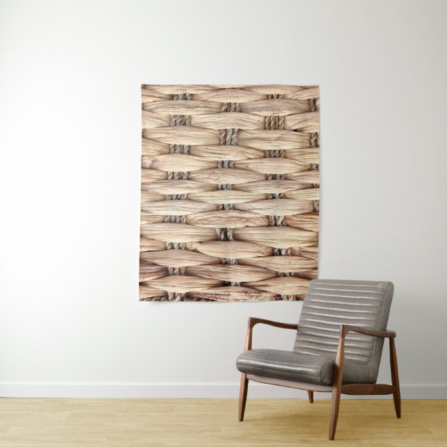 rustic beach tropical island woven wicker tapestry (In Situ)