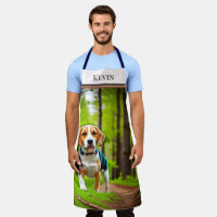 Rustic Beagle Dog Running in Woods