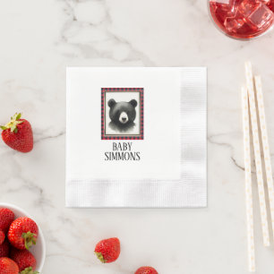 Rustic Bear Nursery Napkin