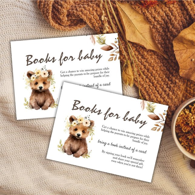 Rustic Bear Theme Gender Neutral Books for Baby  Enclosure Card (Creator Uploaded)