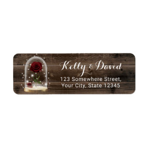 Rustic Beauty Beast Rose Dome Fairytale Address